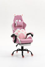 Silla Gamer Cat-1039F White-Pink con reposapiés y ruedas en silicona · named · cat-1039f-pink-02.jpg