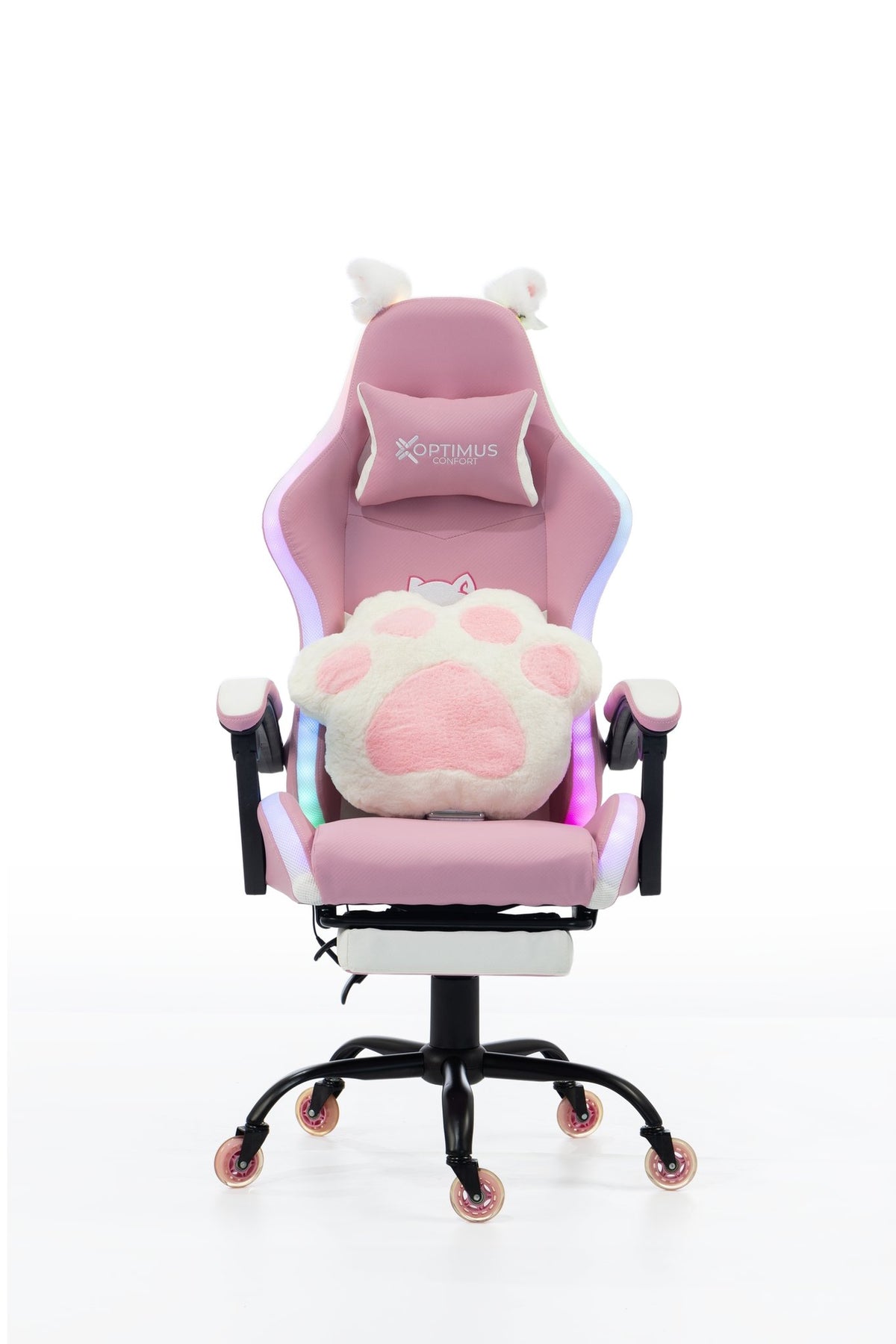 Silla Gamer Cat-1039F + RGB Pink-White con reposapiés y ruedas en silicona. · white-v5-norm · cat-1039f-pink-white-01.jpg