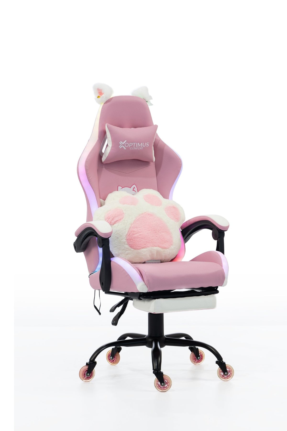 Silla Gamer Cat-1039F + RGB Pink-White con reposapiés y ruedas en silicona. · white-v5-norm · cat-1039f-pink-white-02.jpg