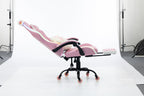 Silla Gamer Cat-1039F + RGB Pink-White con reposapiés y ruedas en silicona. · named · cat-1039f-pink-white-04.jpg