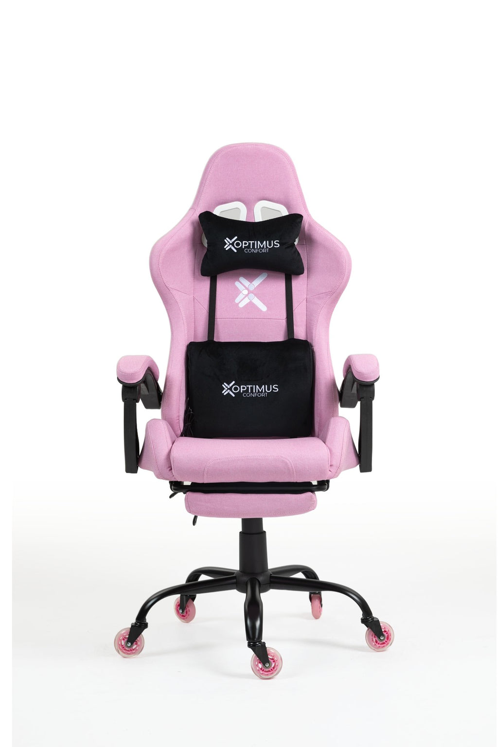 Silla Gamer CO-1039F Rosa, con tapizado en tela, reposapiés y ruedas en silicona · white-v5-norm · co-1039f-pink-01.jpg