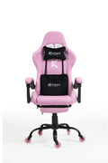 Silla Gamer CO-1039F Rosa, con tapizado en tela, reposapiés y ruedas en silicona · white-v5-norm · co-1039f-pink-01.jpg