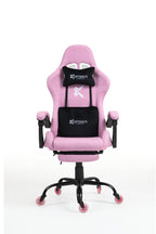 Silla Gamer CO-1039F Rosa, con tapizado en tela, reposapiés y ruedas en silicona · white-v5-norm · co-1039f-pink-01.jpg