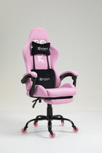 Silla Gamer CO-1039F Rosa, con tapizado en tela, reposapiés y ruedas en silicona · named · co-1039f-pink-02.jpg