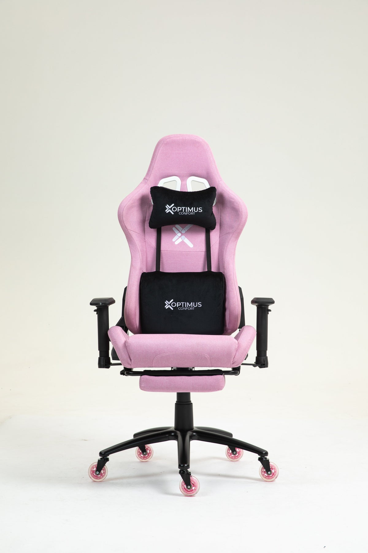 Silla Gamer CO-1102F Pink, tapizada en tela con reposapiés y ruedas en silicona · named · co-1102f-pink-01.jpg