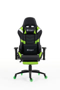 Silla Gamer DX-1127F Green con reposapiés y ruedas en silicona · white-v5-norm · dx-1127f-green-01.jpg