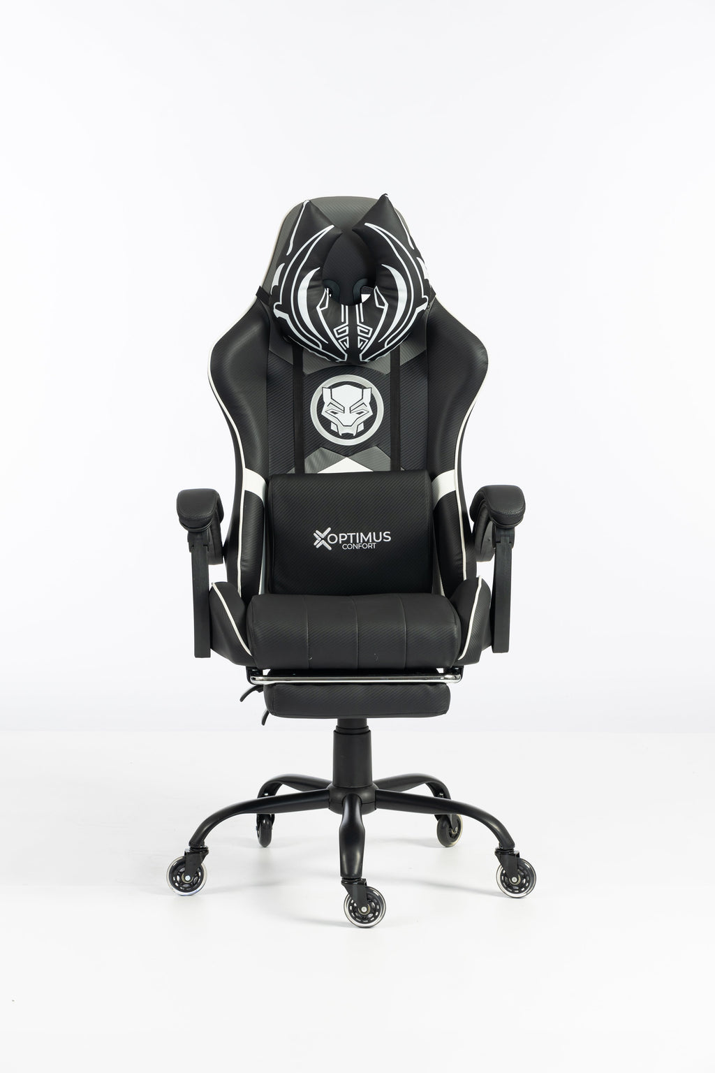 Silla Gamer Marvel-1039F Black con reposapiés y ruedas en silicona. · named · marvel-1039f-black-01.jpg
