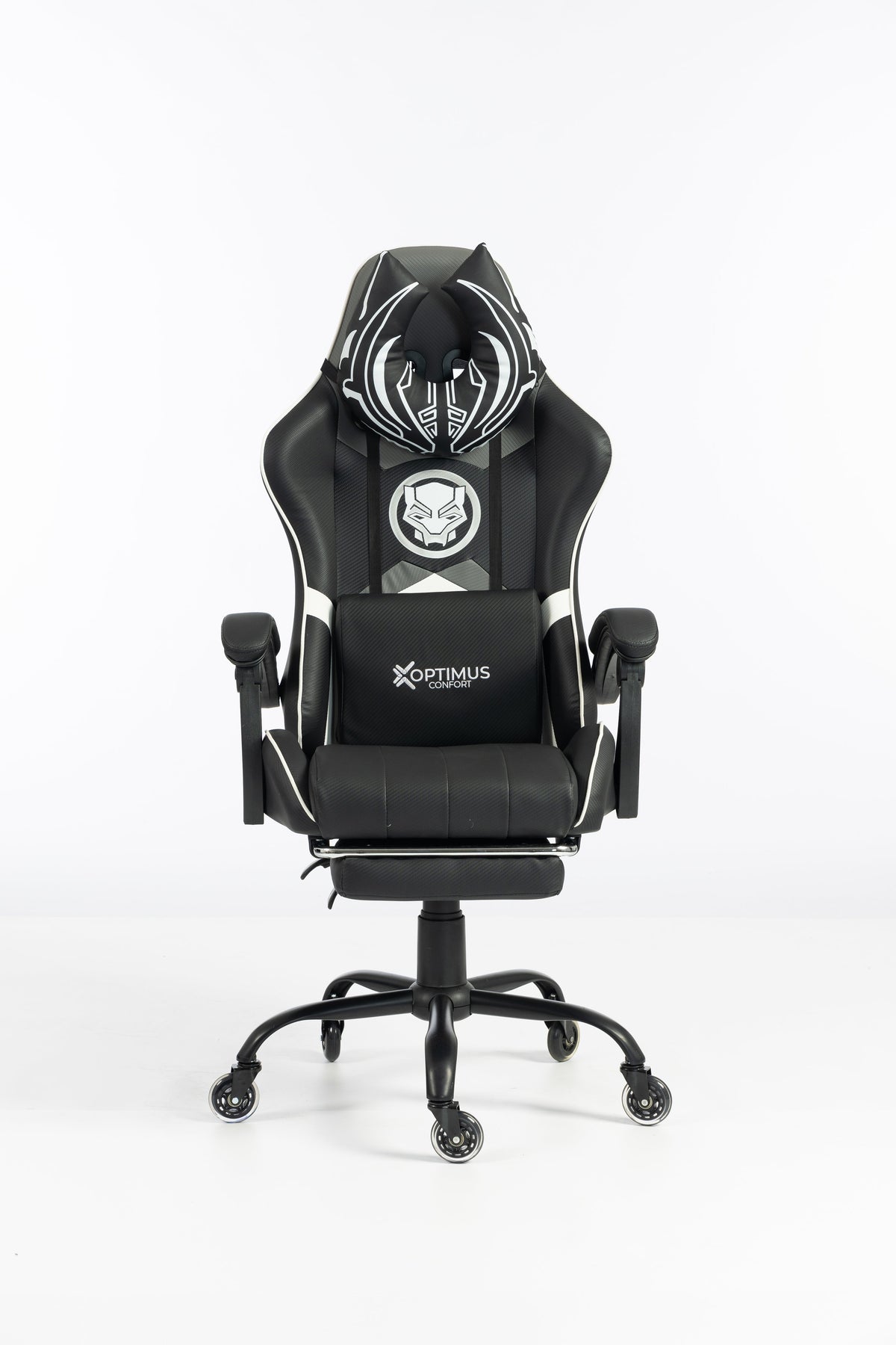 Silla Gamer Marvel-1039F Black con reposapiés y ruedas en silicona. · named · marvel-1039f-black-01.jpg