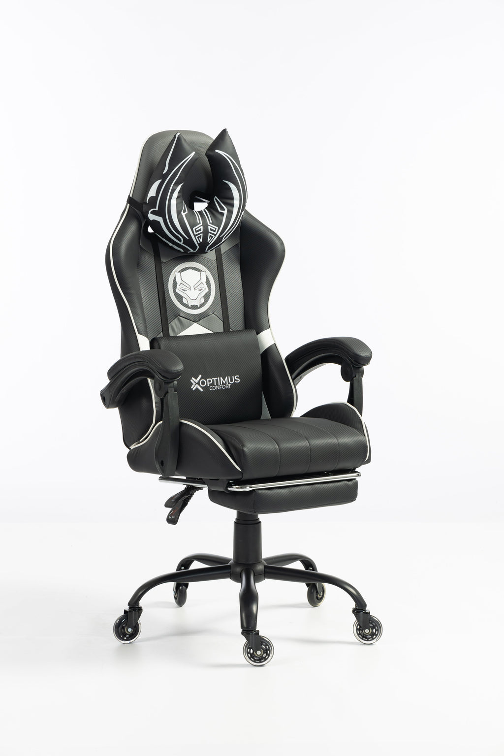 Silla Gamer Marvel-1039F Black con reposapiés y ruedas en silicona. · named · marvel-1039f-black-02.jpg