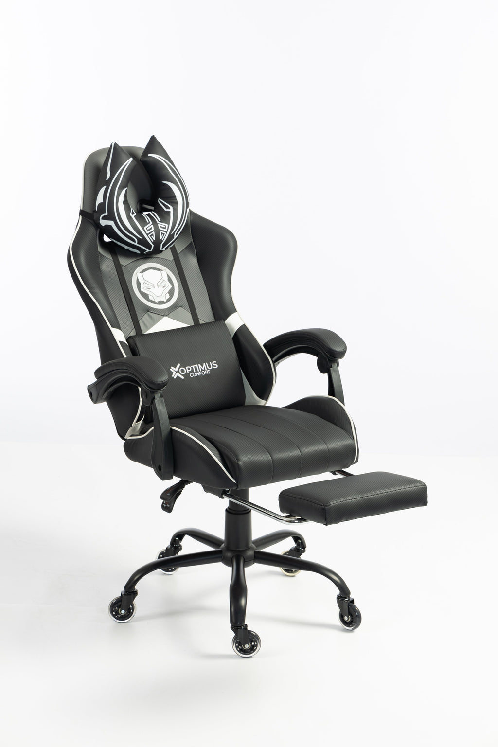 Silla Gamer Marvel-1039F Black con reposapiés y ruedas en silicona. · named · marvel-1039f-black-03.jpg