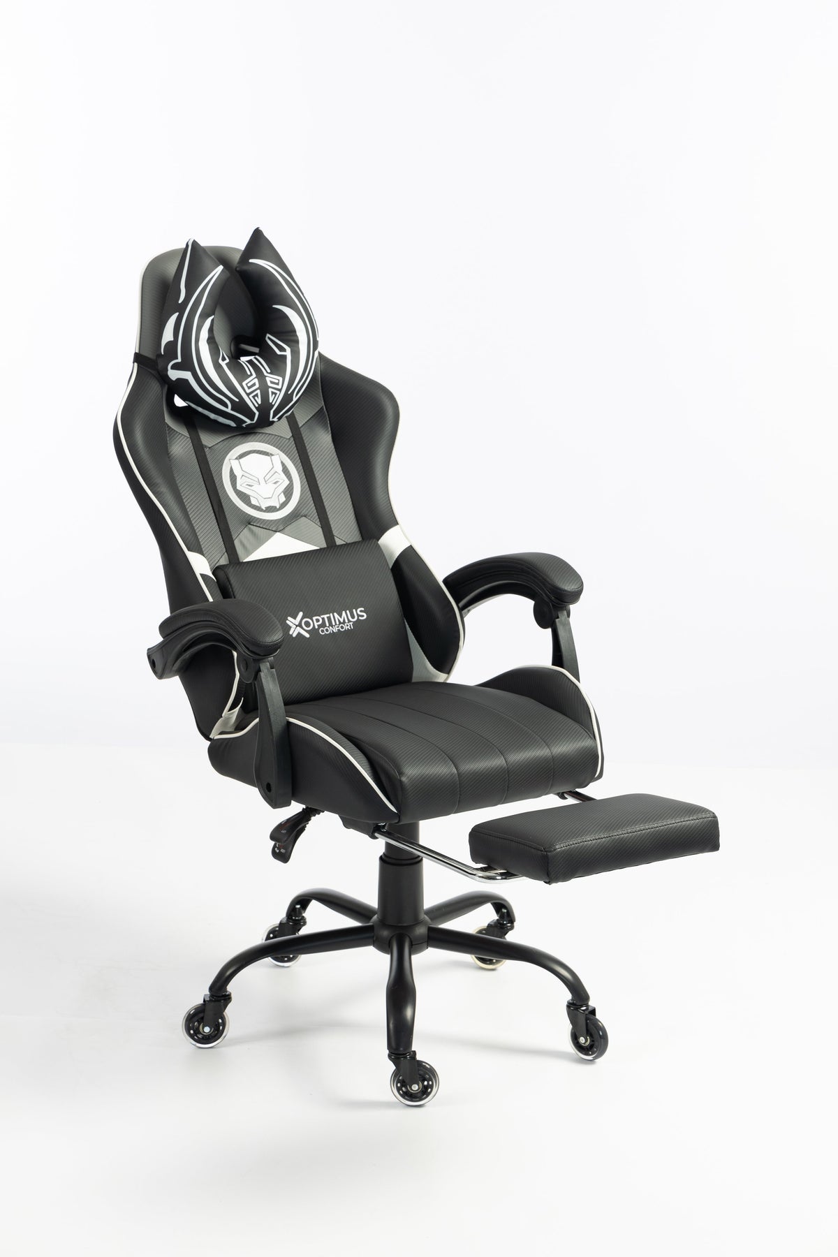 Silla Gamer Marvel-1039F Black con reposapiés y ruedas en silicona. · named · marvel-1039f-black-03.jpg