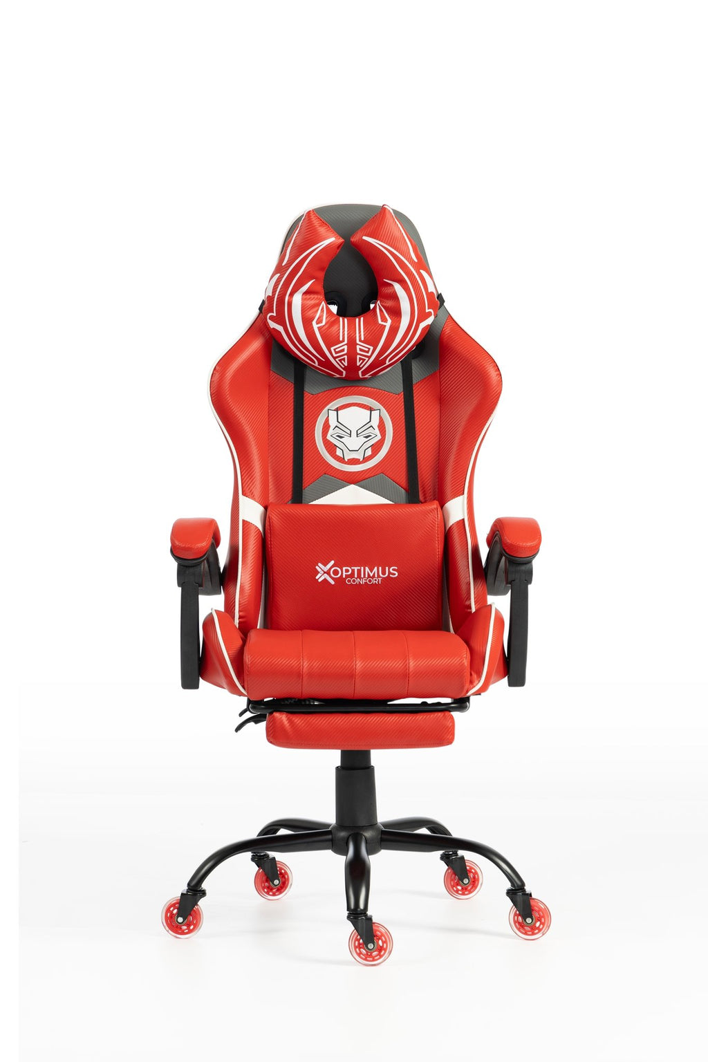Silla Gamer Marvel-1039F Red con reposapiés y ruedas en silicona. · white-v5-norm · marvel-1039f-red-01.jpg