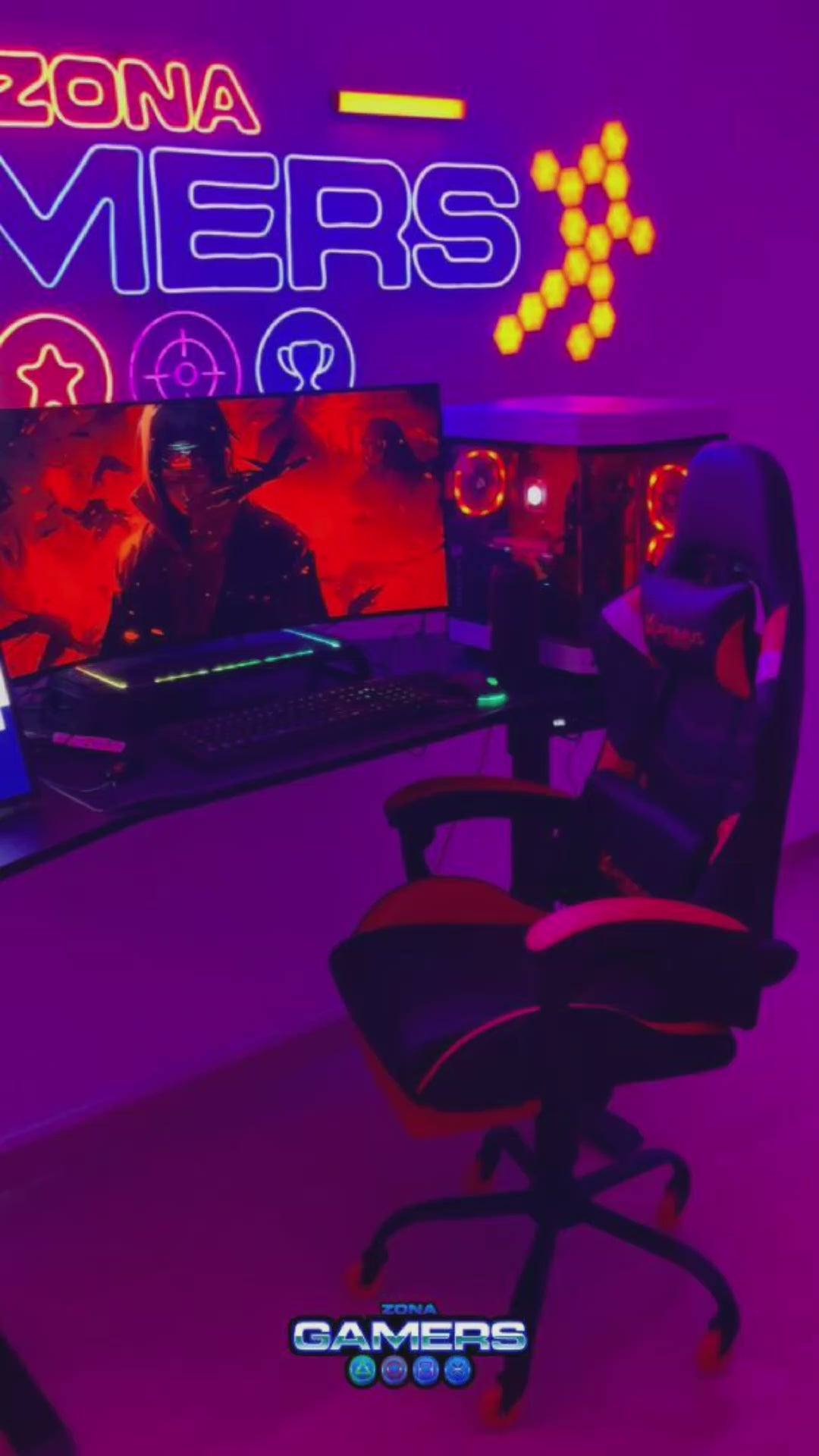Silla Gamer E-1127F Red con reposapiés y ruedas en silicona