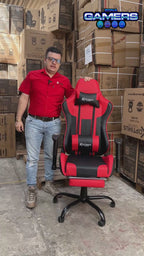 Silla Gamer A231001F Red con reposapies