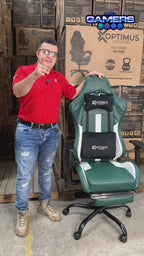 Silla Gamer A-231127F Green con Reposapies