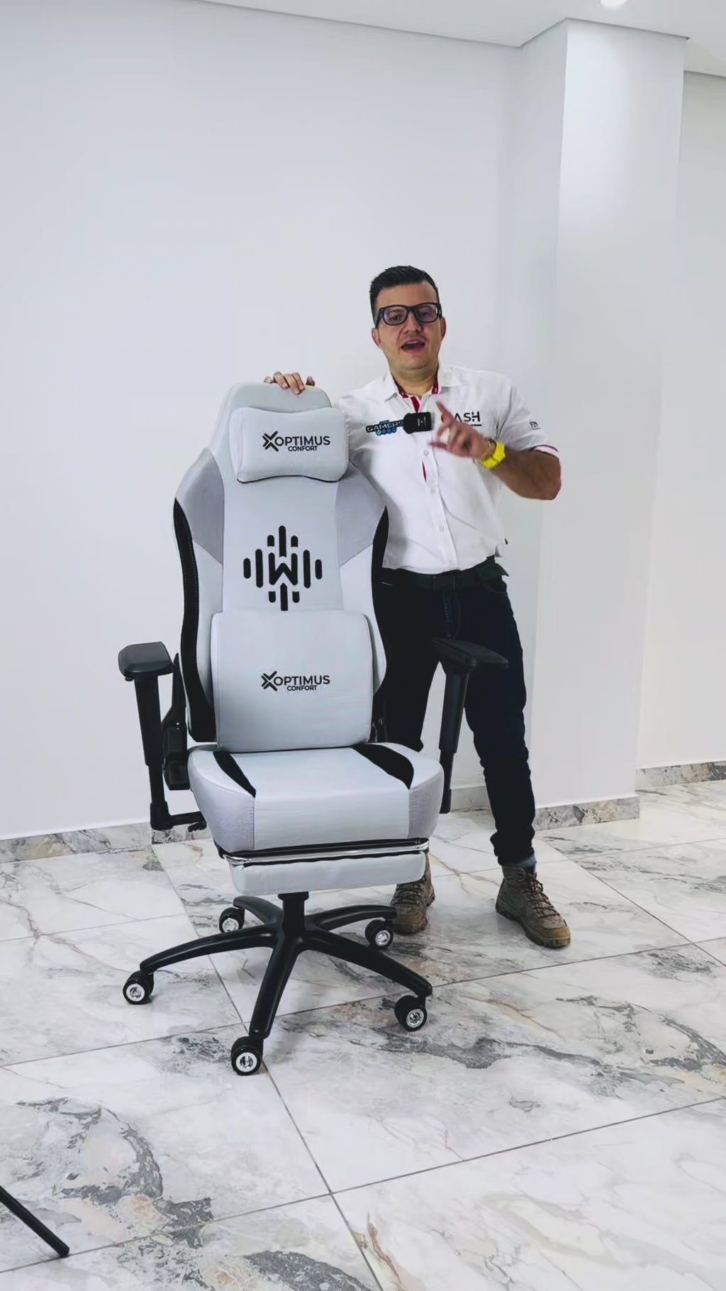 Silla Gamer Luxur Elegant Grey.