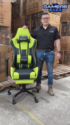 Silla Gamer A231001F Apple Green con reposapies