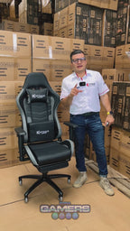 Silla Gamer DX-1127F PRO Grey con reposapiés y ruedas en silicona