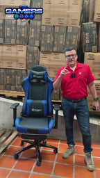 Silla gamer GT-1001F Blue + reposapiés