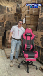 Silla Gamer A231001F Pink con reposapies