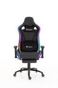 Silla gamer ULTIMATE Black con luces RGB + reposapiés y ruedas en silicona · white-v5-norm · ultimate-black-01.jpg